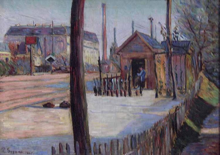 Paul Signac Railway junctiRailway junction near Bois Colombeson near Bois-Colombes France oil painting art